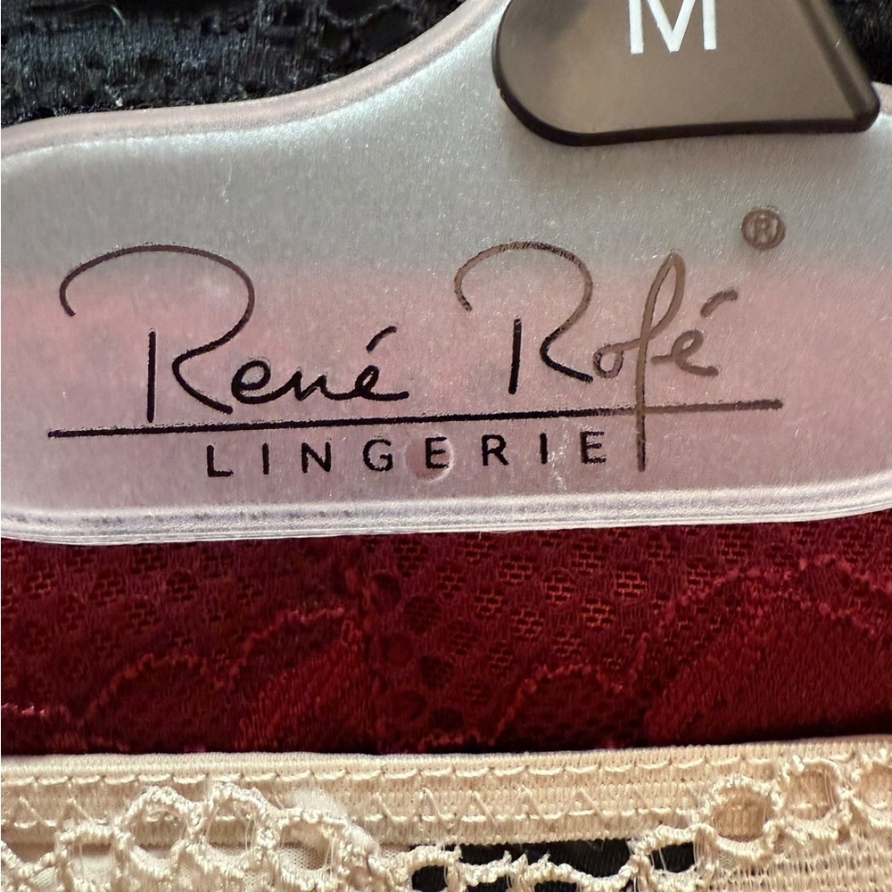 Rene Rolfe 4 Pack Cheeky Panties Black White Beige Maroon Size Medium - Picture 4 of 6